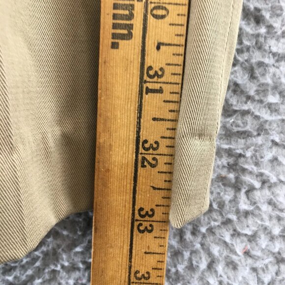 Eddie Bauer Chino Pants Mens 36 Beige Cotton Mid Rise Flat Front Zip Fly Casual - Picture 8 of 12
